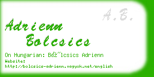 adrienn bolcsics business card